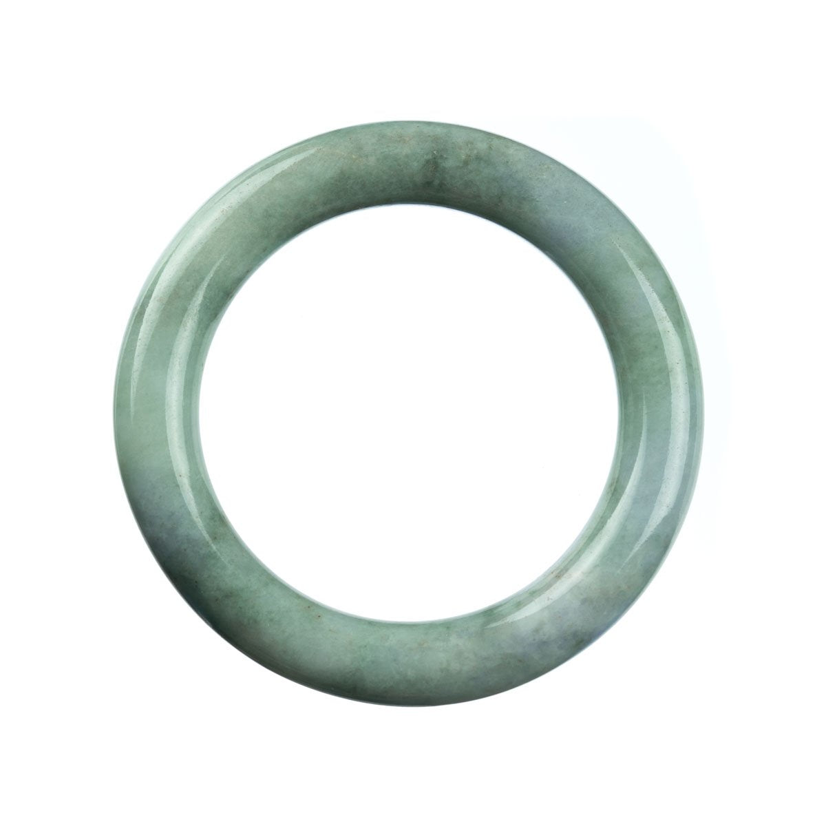 58mm Natural Burmese Jade Bangle - MAYS