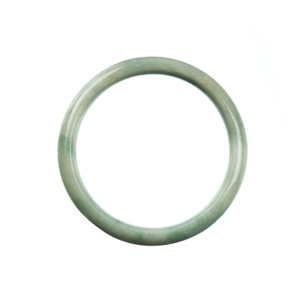 57mm Natural Burmese Jade Bangle - MAYS