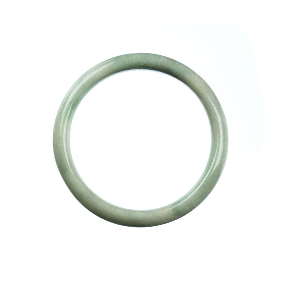 57mm Natural Burmese Jade Bangle - MAYS