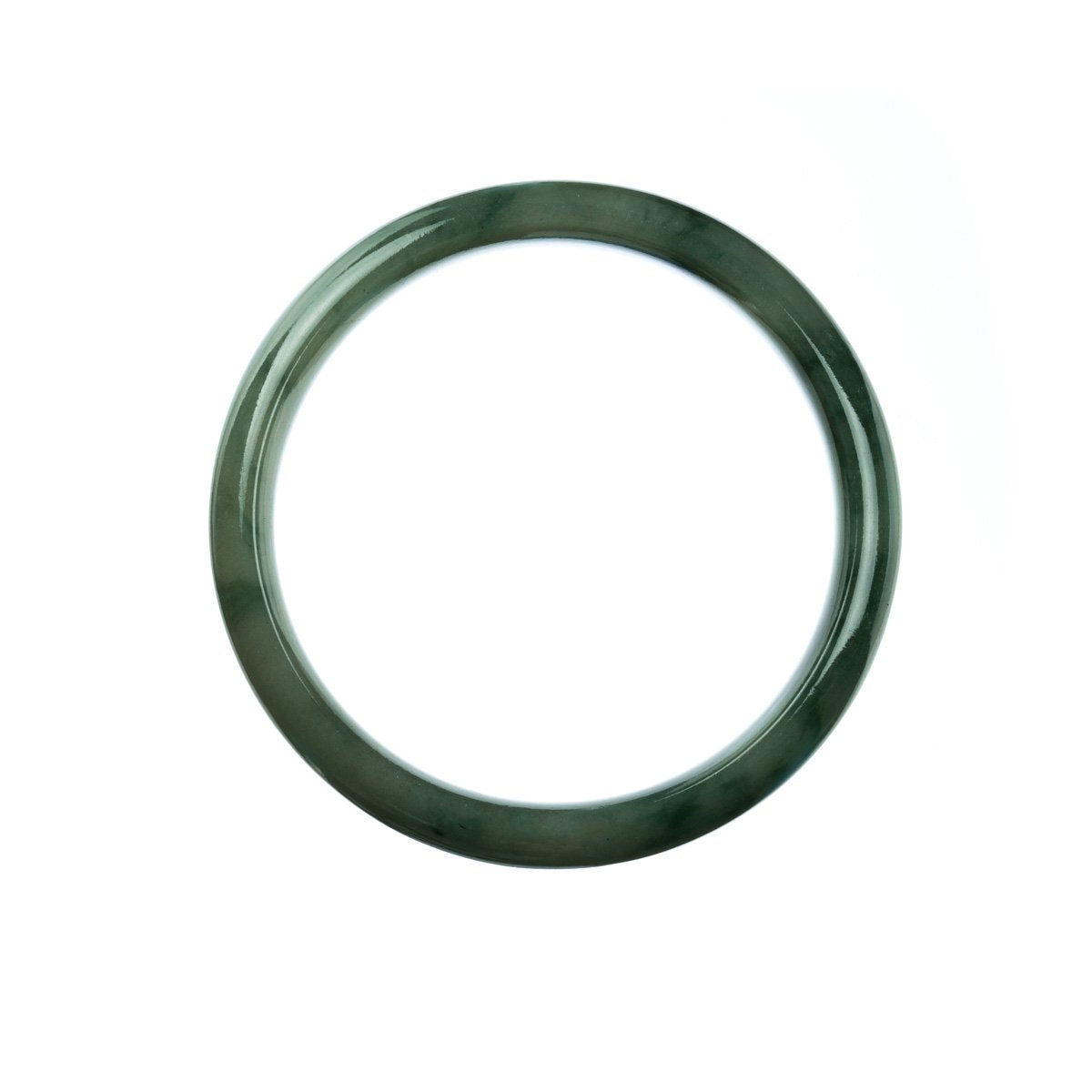 59mm Natural Burmese Jade Bangle - MAYS