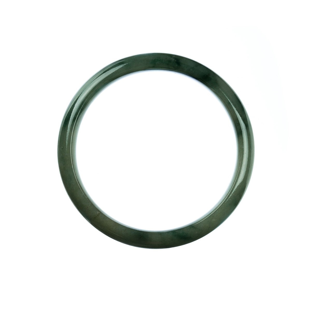 59mm Natural Burmese Jade Bangle - MAYS