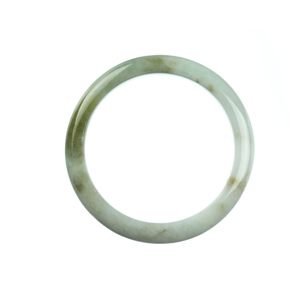 55mm Natural Burmese Jade Bangle - MAYS