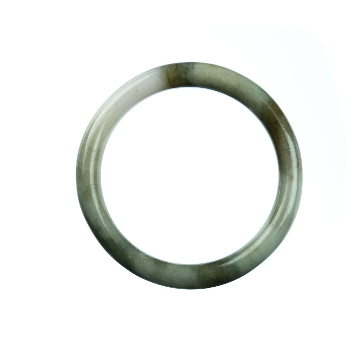 56mm Natural Burmese Jade Bangle - MAYS