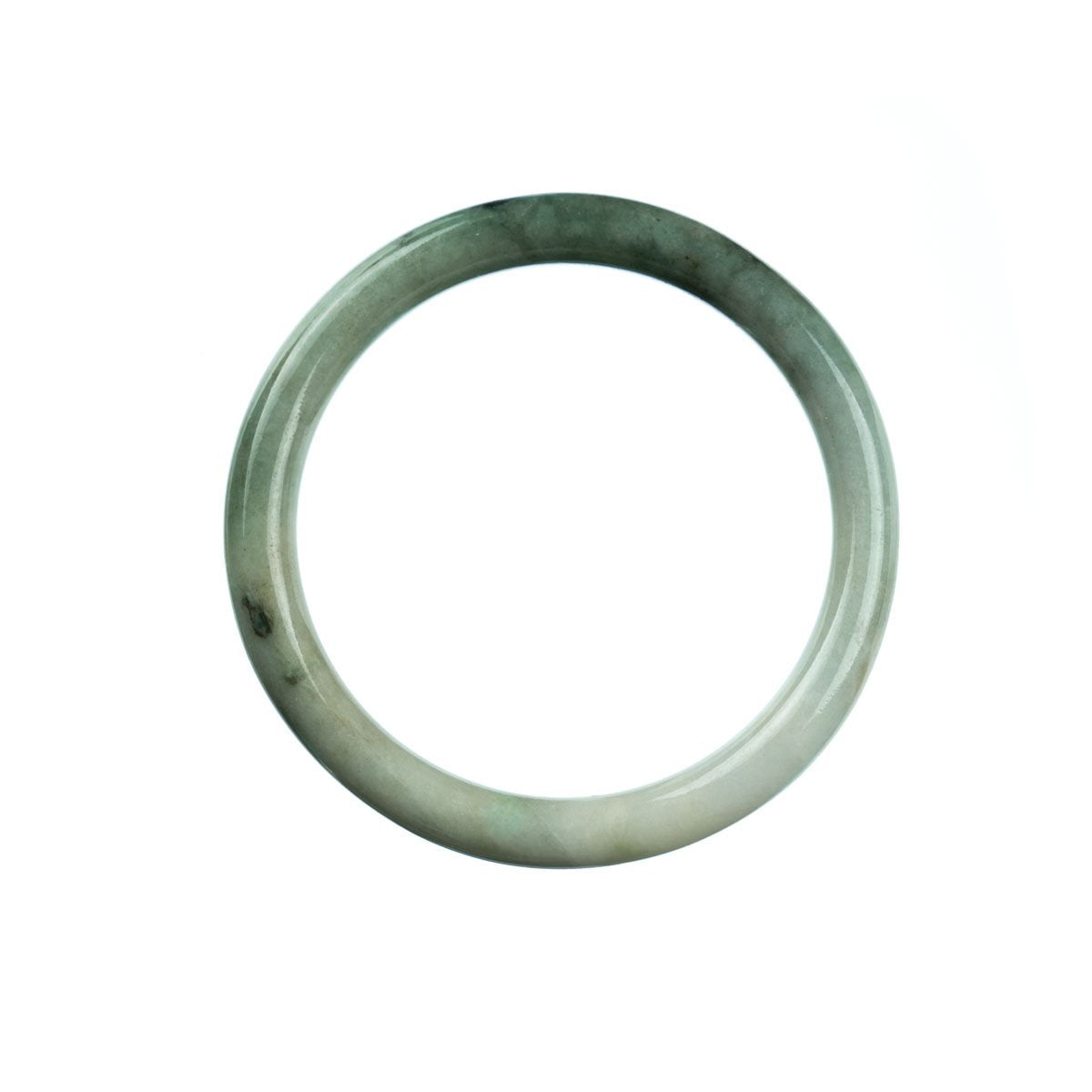 56mm Natural Burmese Jade Bangle - MAYS
