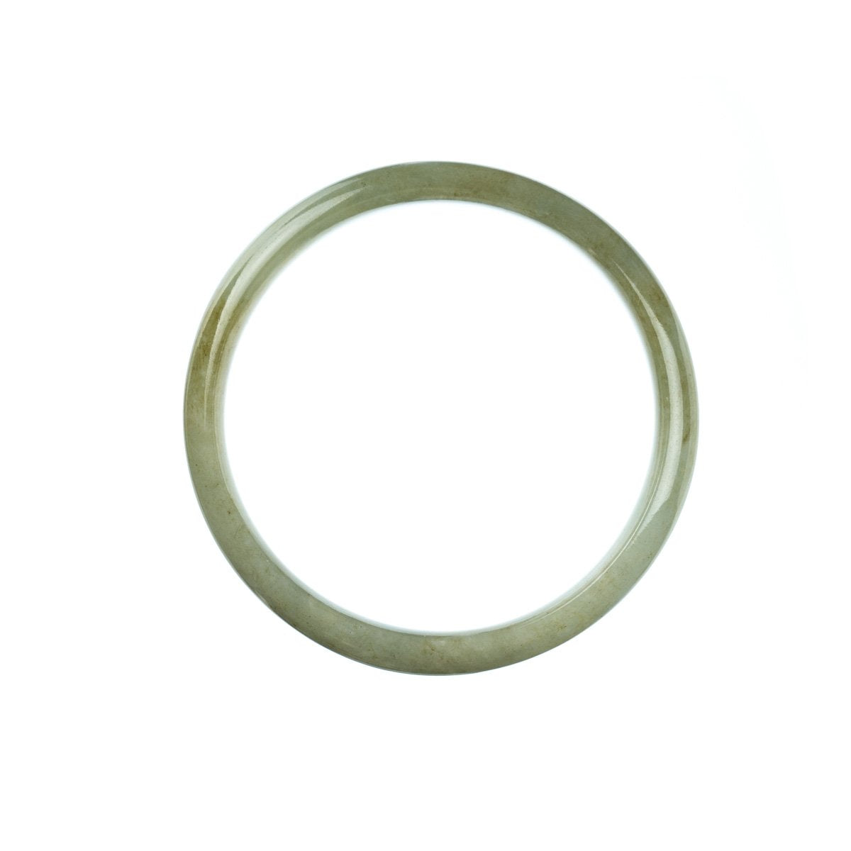 57mm Natural Burmese Jade Bangle - MAYS