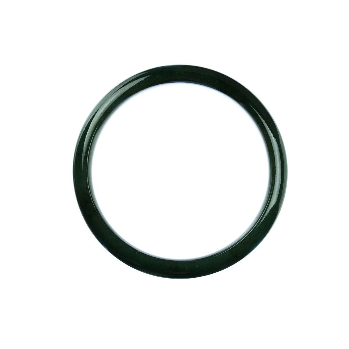 57mm Natural Burmese Jade Bangle - MAYS
