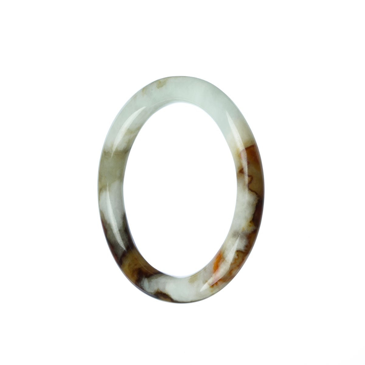 50mm Natural Burmese Jade Bangle - MAYS