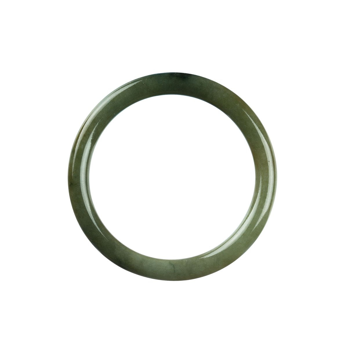 55mm Natural Burmese Jade Bangle - MAYS