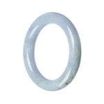 A round bracelet made of genuine untreated Lavender Burmese Jade, measuring 57mm in size.