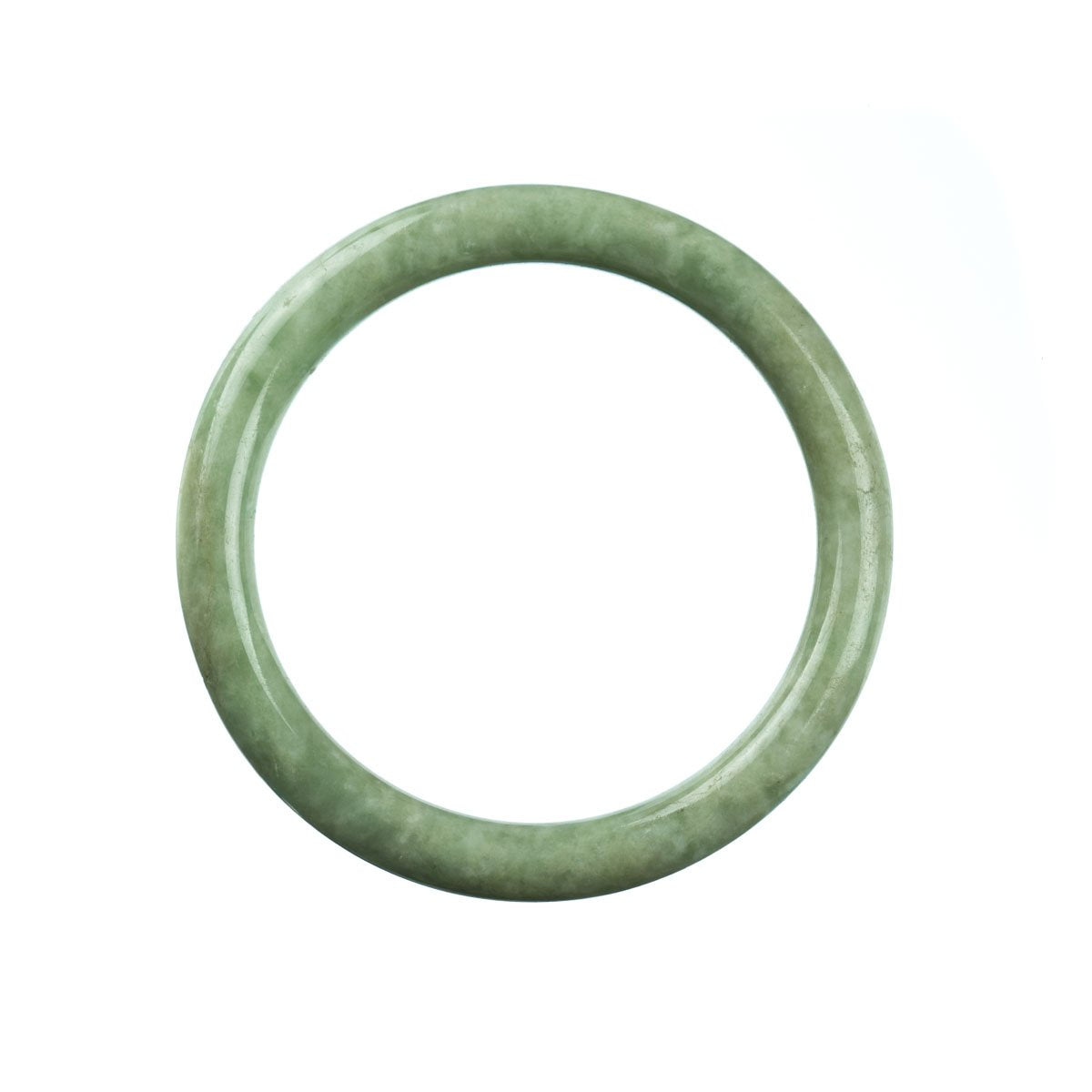 59mm Natural Burmese Jade Bangle - MAYS