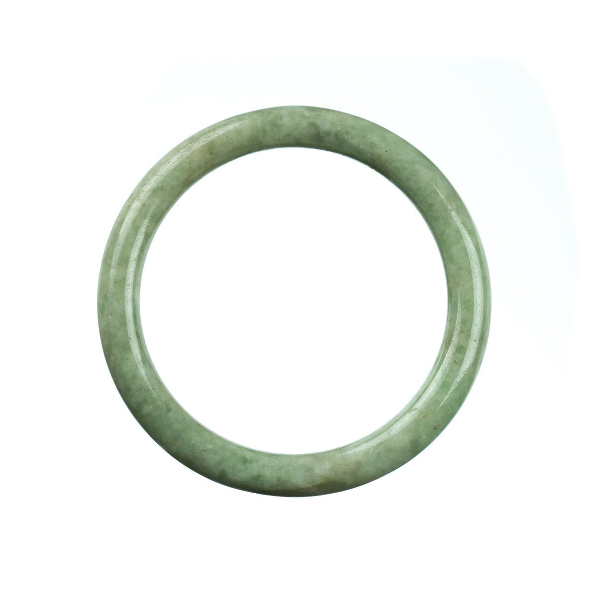 59mm Natural Burmese Jade Bangle - MAYS