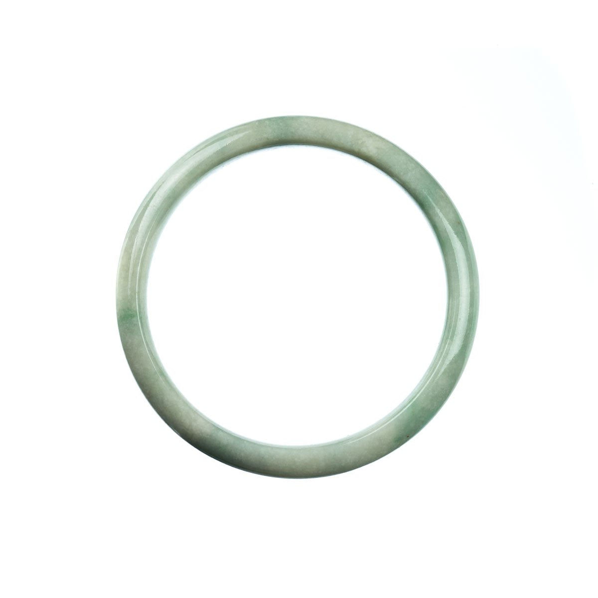57mm Natural Burmese Jade Bangle - MAYS
