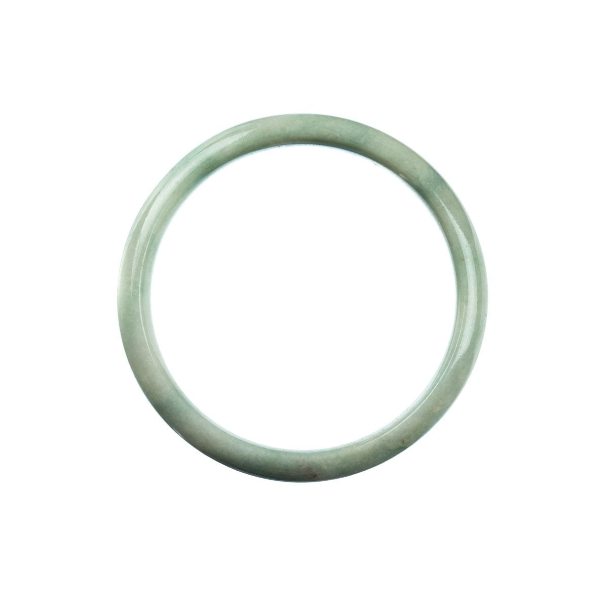 57mm Natural Burmese Jade Bangle - MAYS