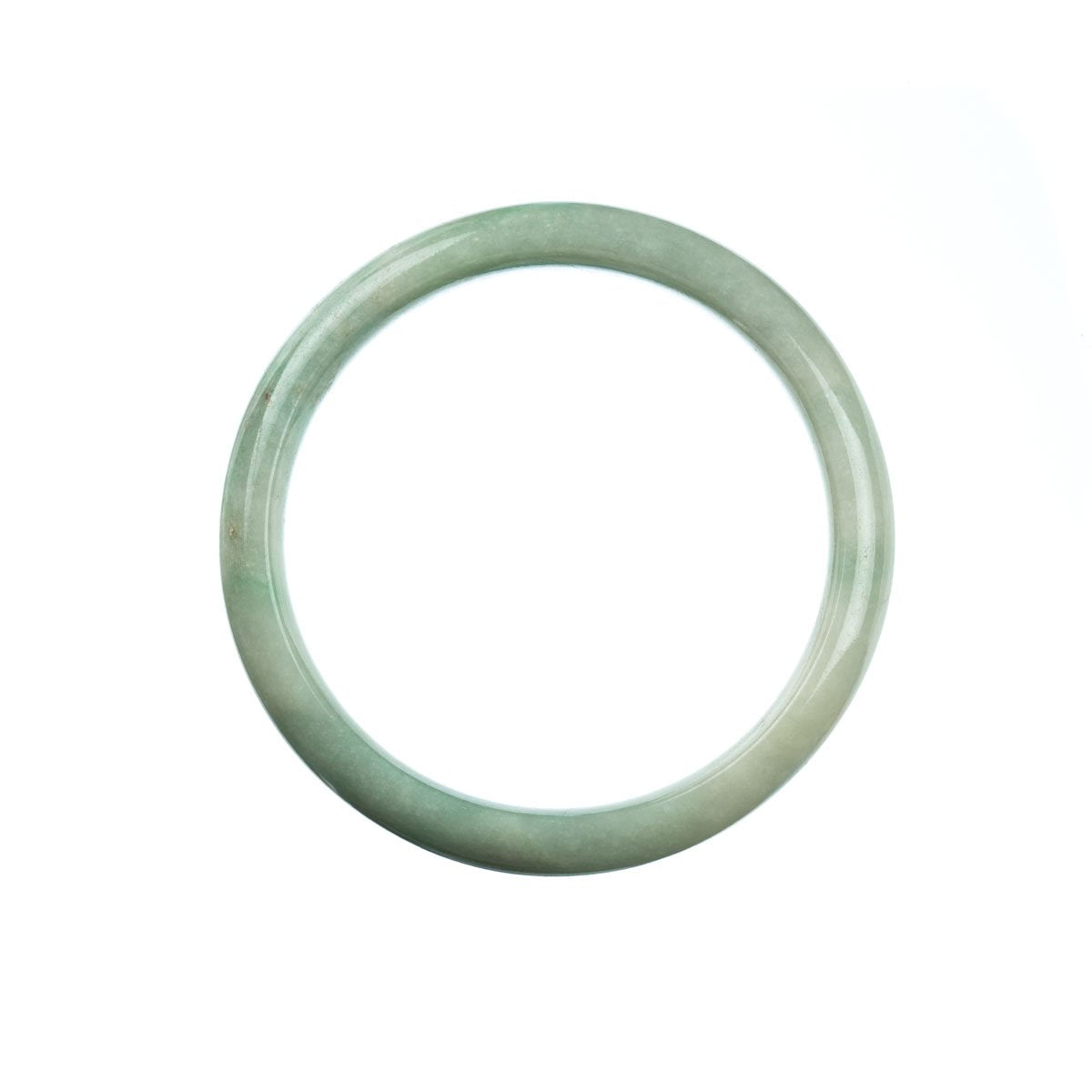 57mm Natural Burmese Jade Bangle - MAYS