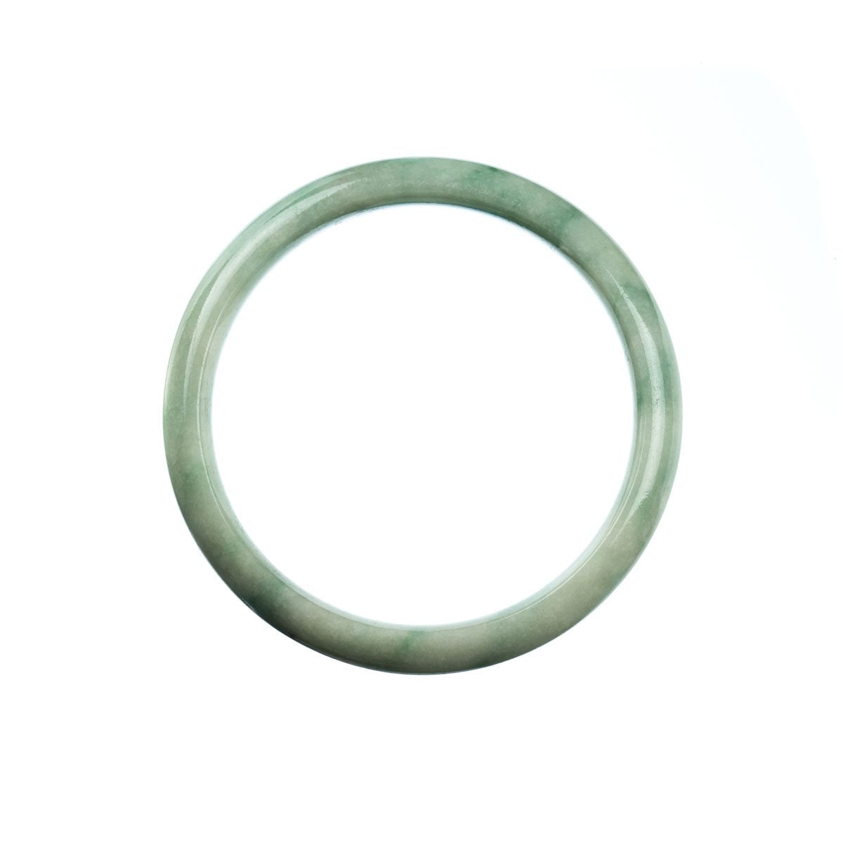 57mm Natural Burmese Jade Bangle - MAYS