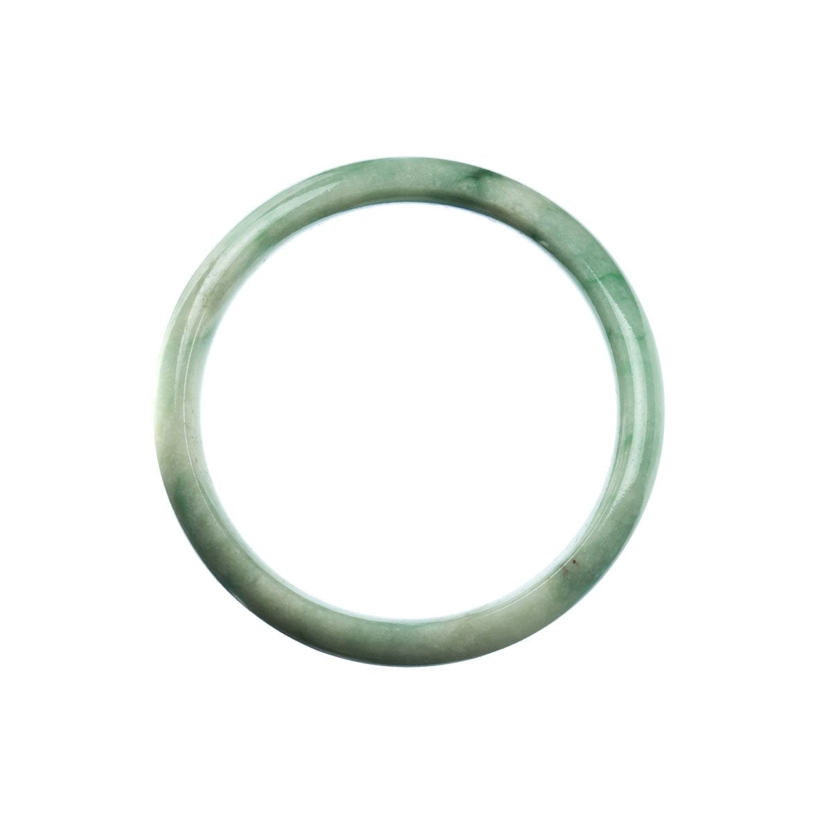 57mm Natural Burmese Jade Bangle - MAYS