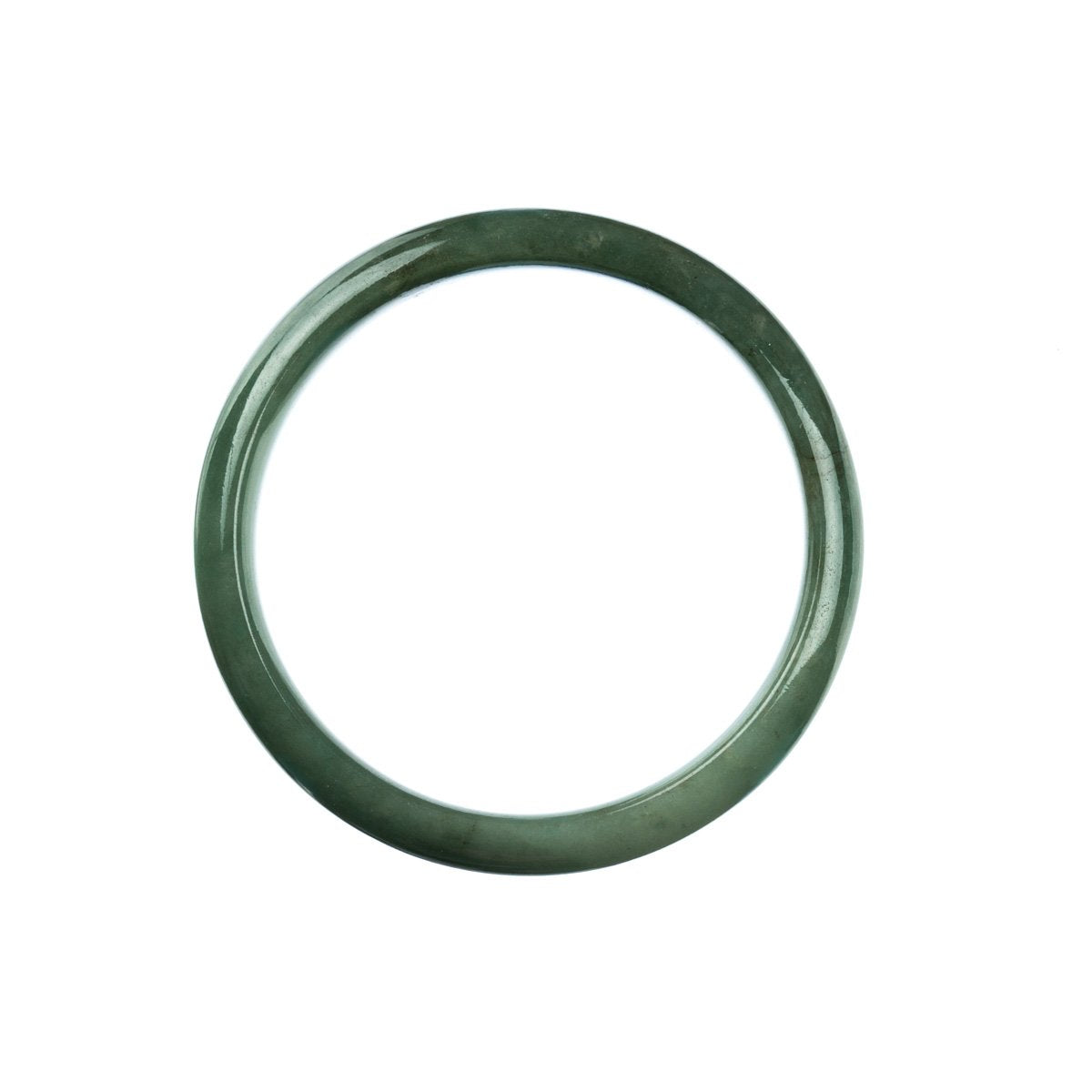 57mm Natural Burmese Jade Bangle - MAYS