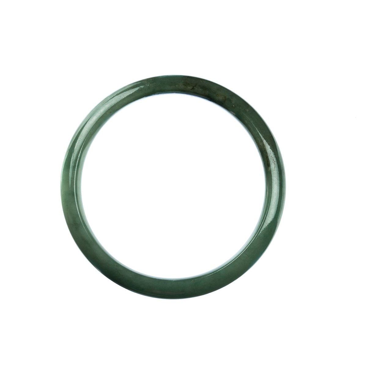 57mm Natural Burmese Jade Bangle - MAYS
