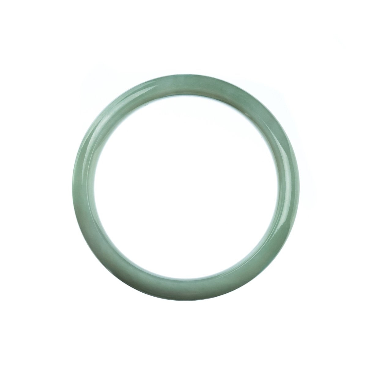 57mm Natural Burmese Jade Bangle - MAYS