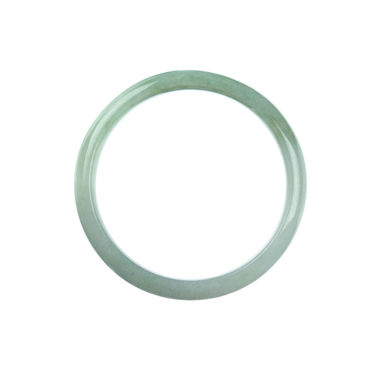 57mm Natural Burmese Jade Bangle - MAYS