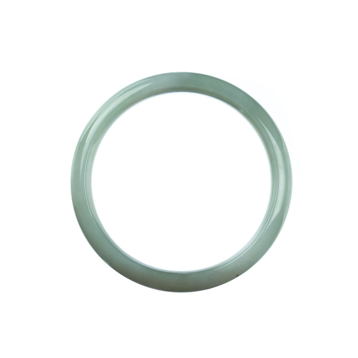 57mm Natural Burmese Jade Bangle - MAYS