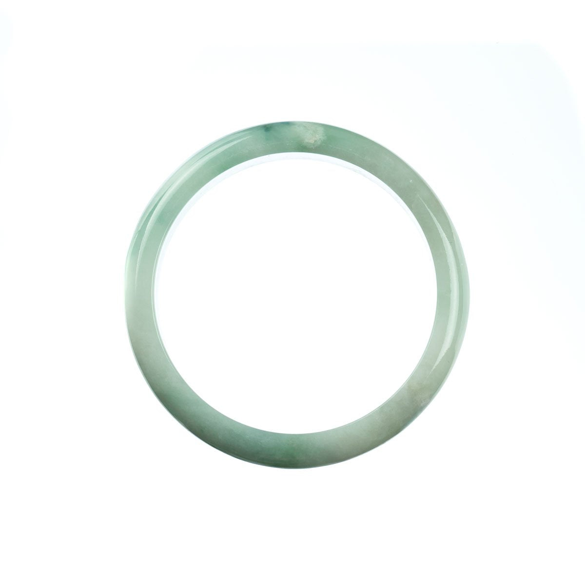 55mm Natural Burmese Jade Bangle - MAYS