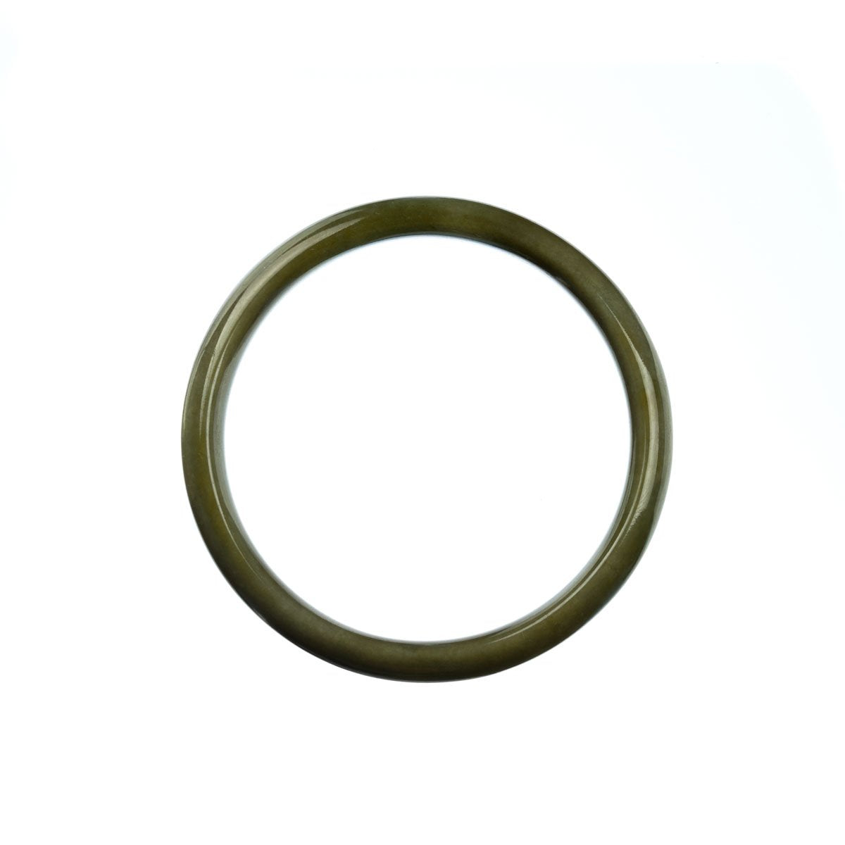 55mm Natural Burmese Jade Bangle - MAYS