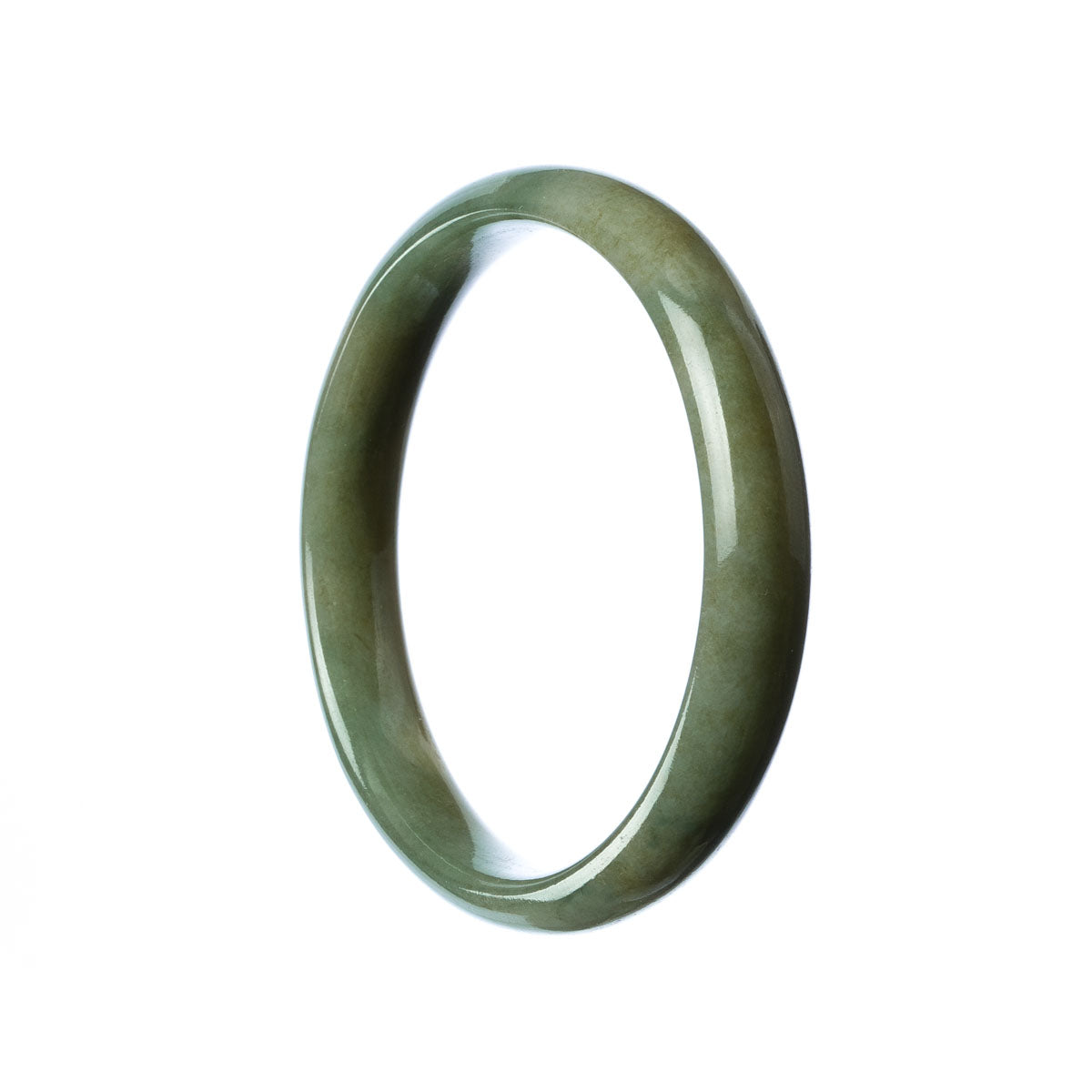 55mm Natural Burmese Jade Bangle - MAYS