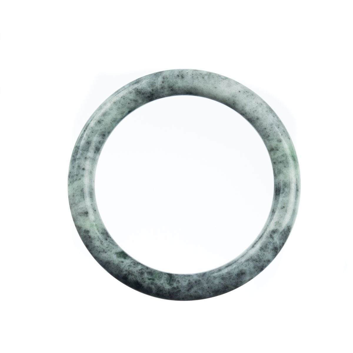 58mm Natural Burmese Jade Bangle - MAYS