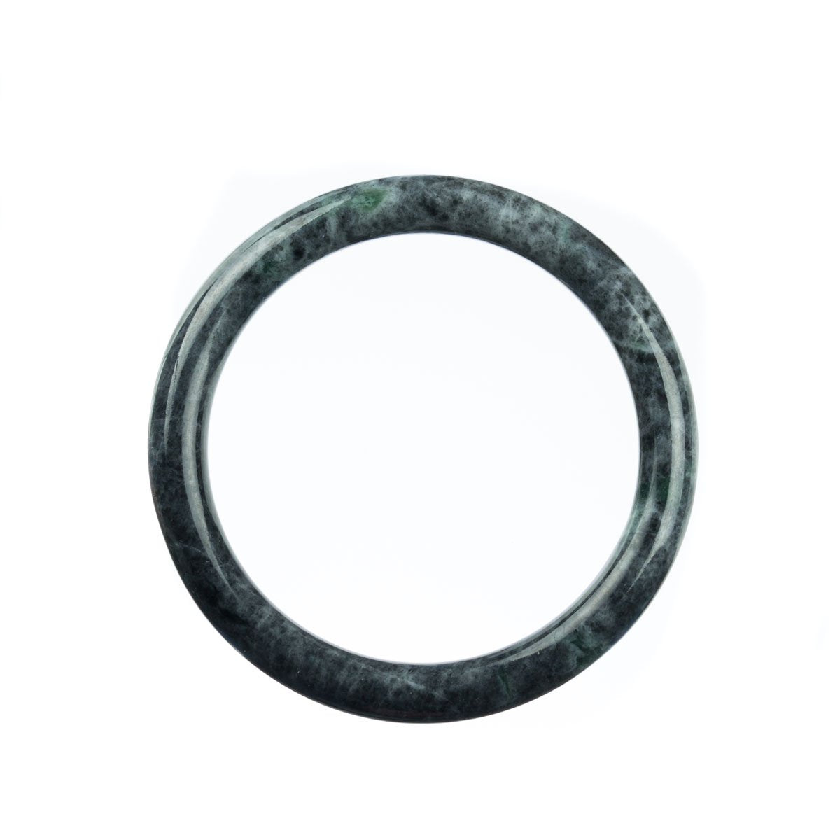 58mm Natural Burmese Jade Bangle - MAYS