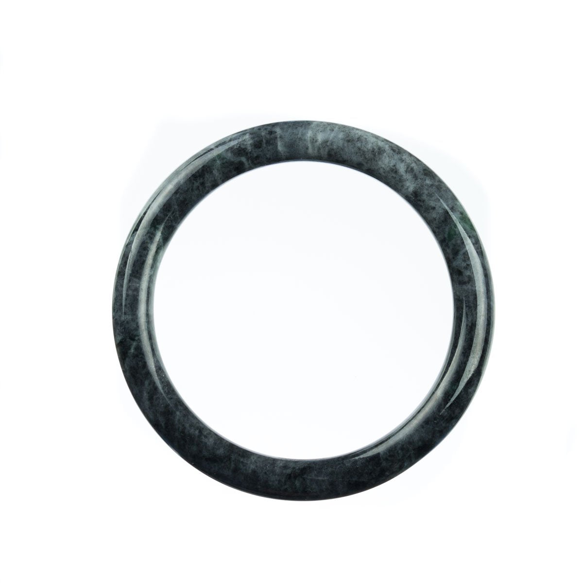 58mm Natural Burmese Jade Bangle - MAYS