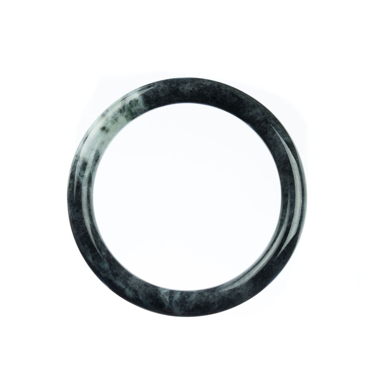59mm Natural Burmese Jade Bangle - MAYS