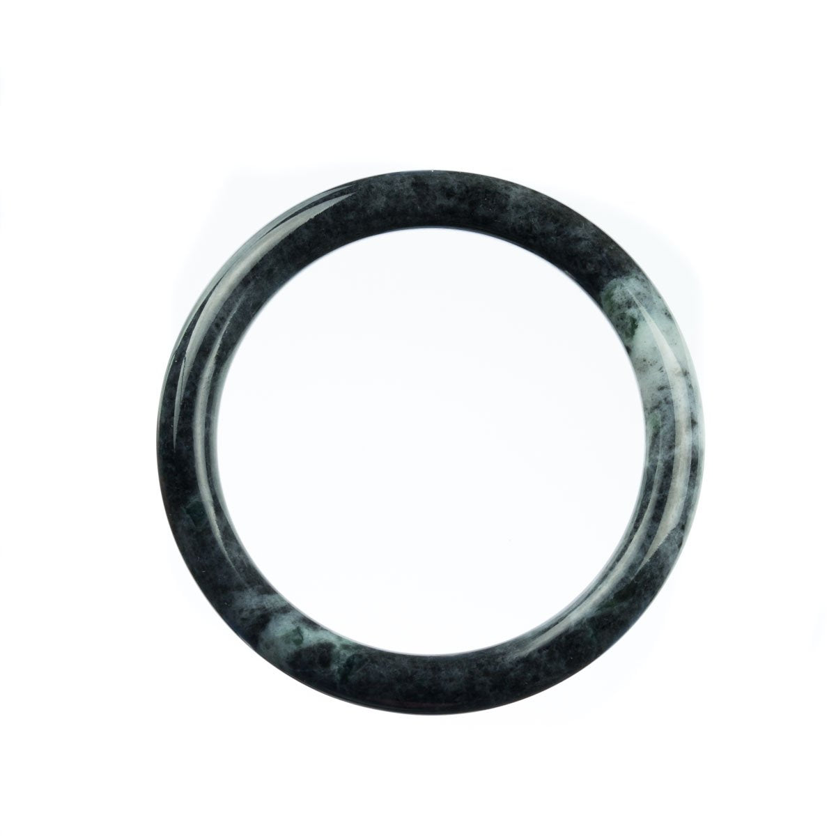 59mm Natural Burmese Jade Bangle - MAYS