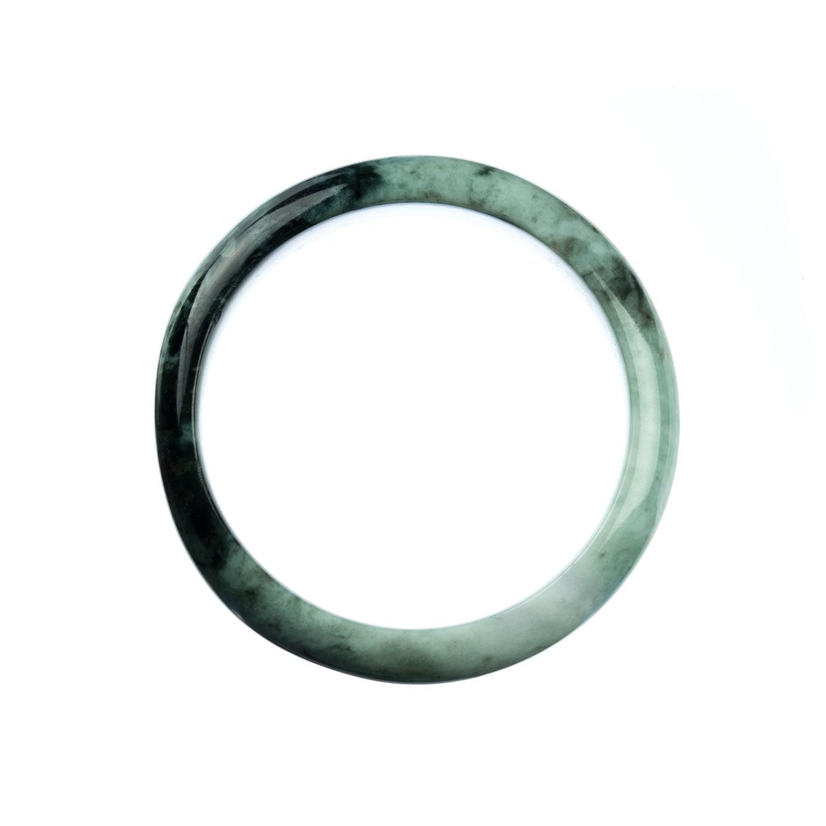 58mm Natural Burmese Jade Bangle - MAYS