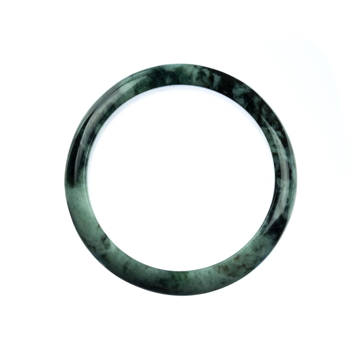 59mm Natural Burmese Jade Bangle - MAYS
