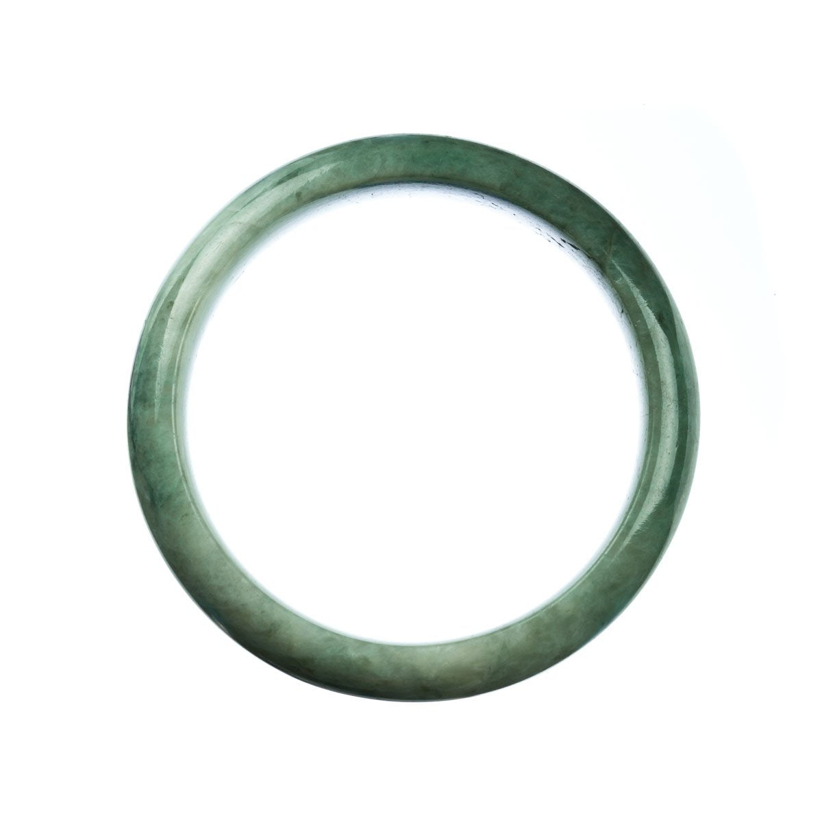 62mm Natural Burmese Jade Bangle - MAYS