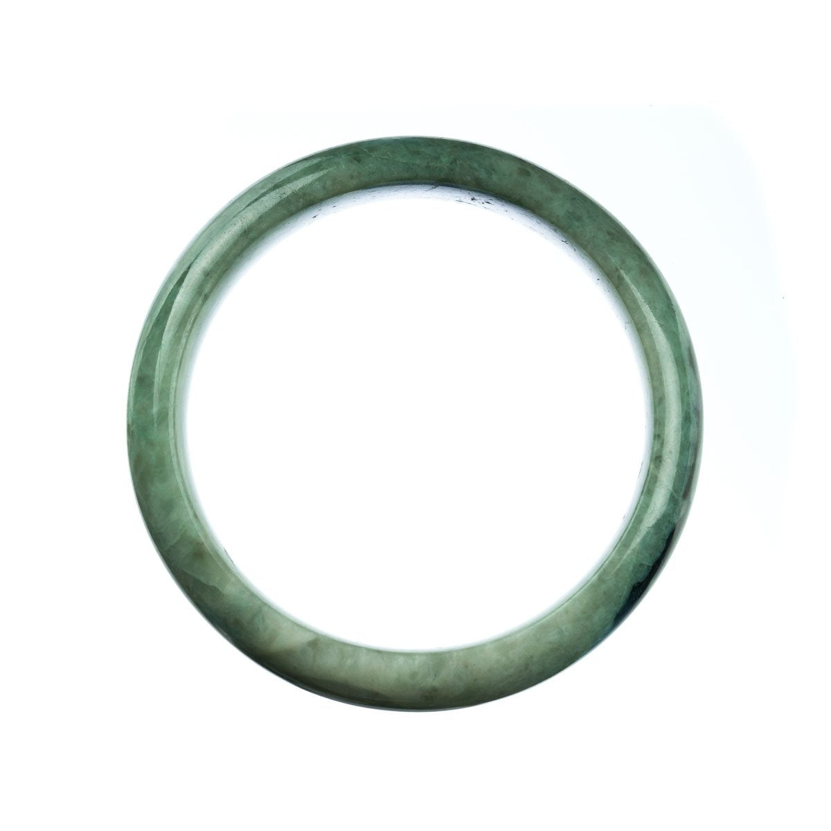 62mm Natural Burmese Jade Bangle - MAYS