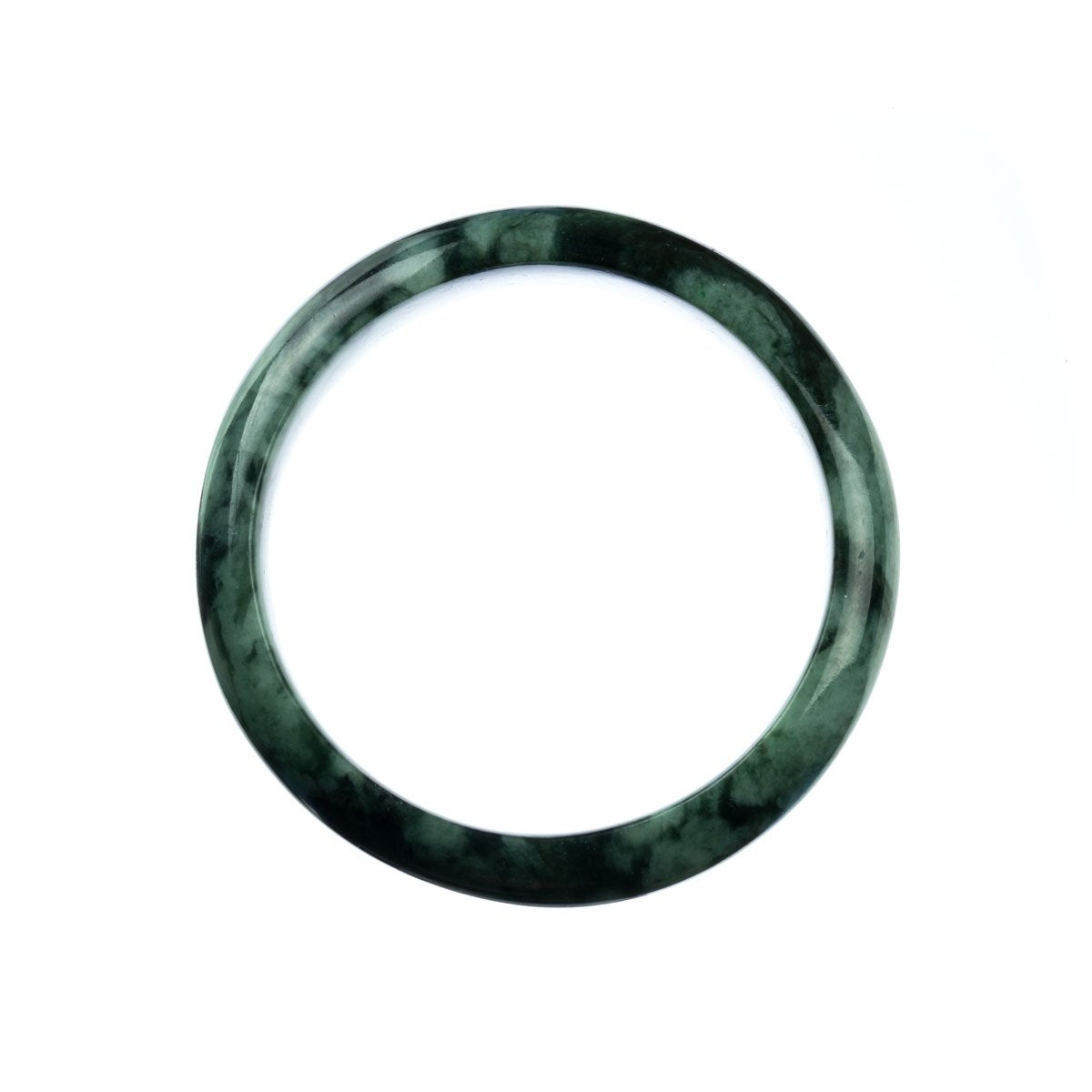 58mm Natural Burmese Jade Bangle - MAYS