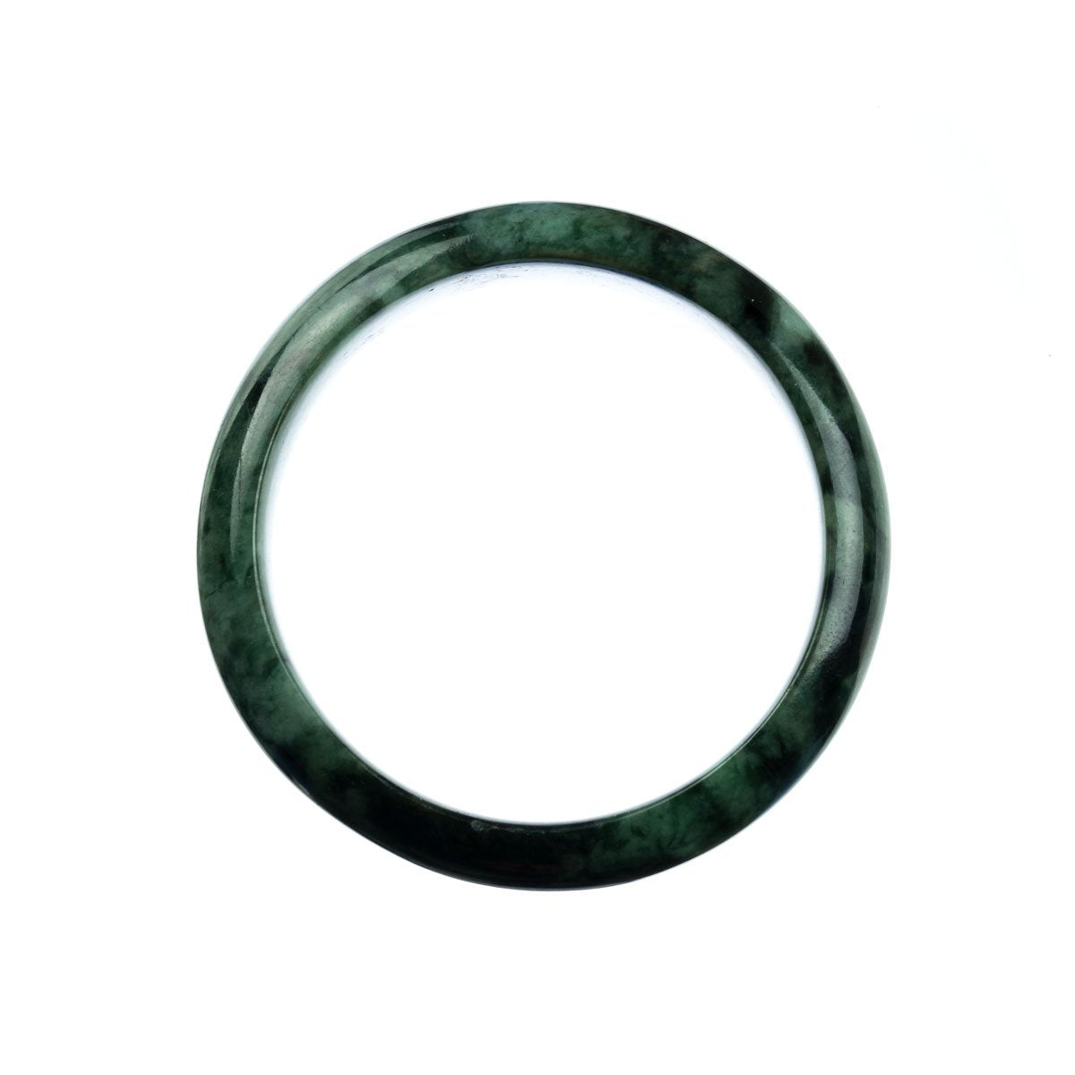 58mm Natural Burmese Jade Bangle - MAYS