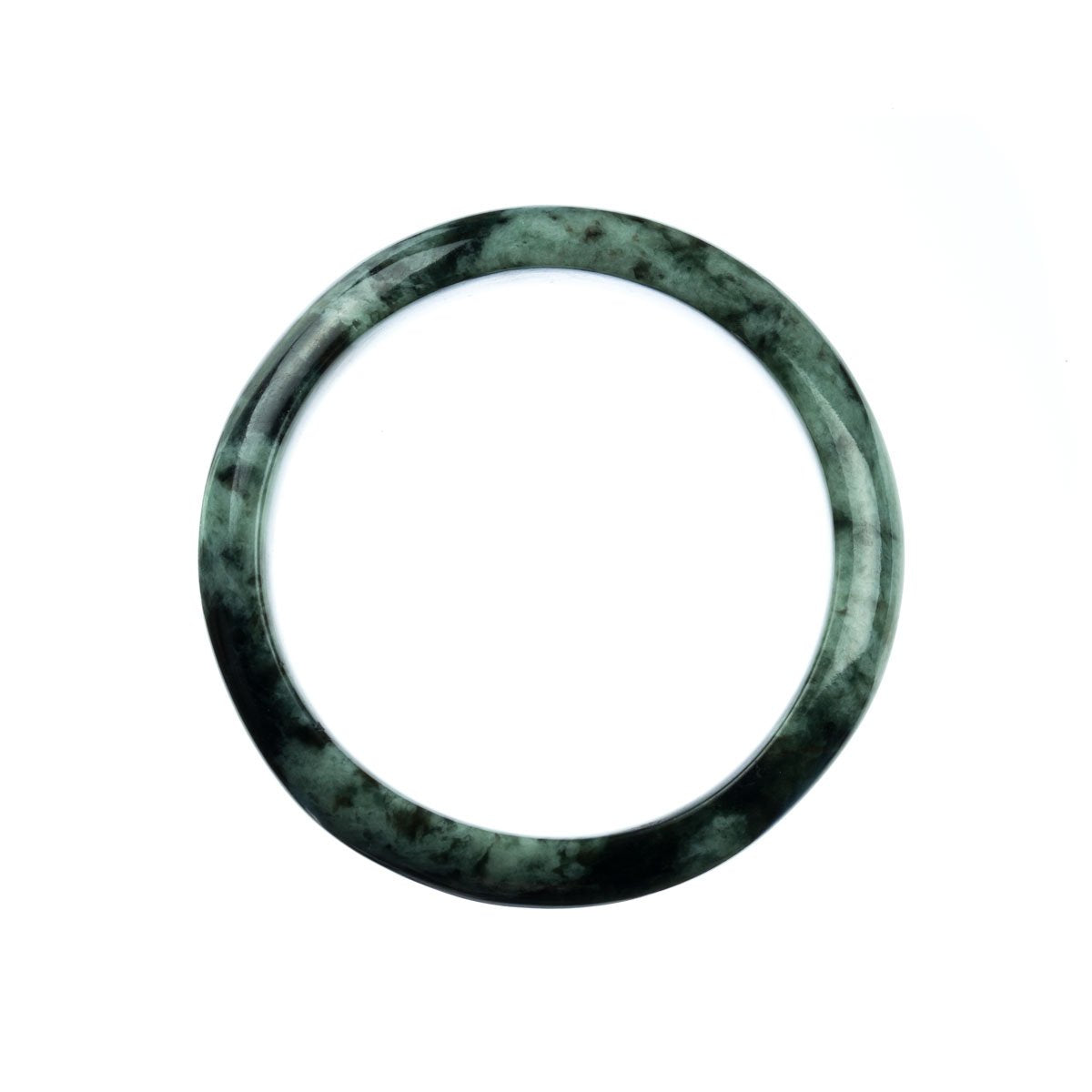 58mm Natural Burmese Jade Bangle - MAYS