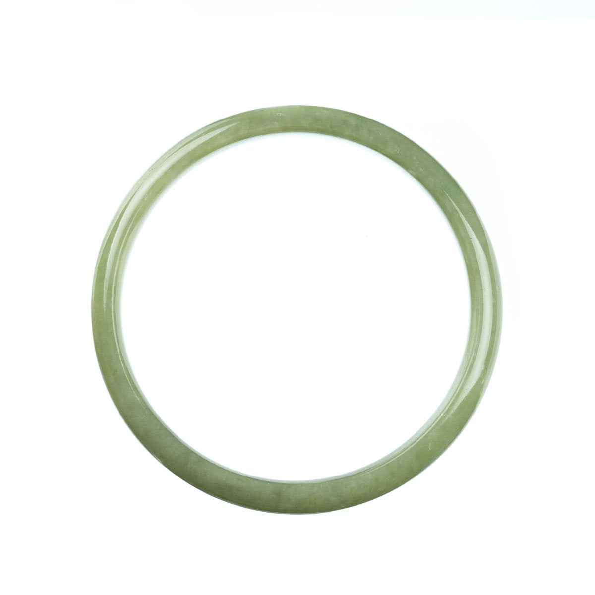 73mm Natural Burmese Jade Bangle - MAYS