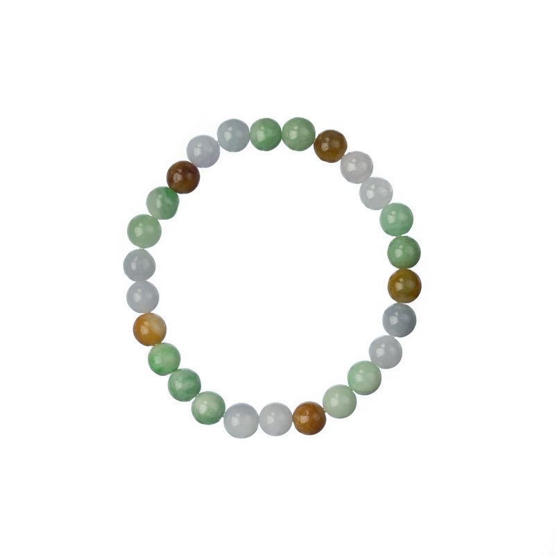 Three Colour Jade Bead Bracelet - MAYS