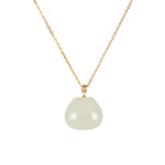 Purse Hetian Jade Necklace with 18K Yellow Gold