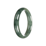 Genuine Untreated Green Traditional Jade Bangle Bracelet - 59mm Half Moon