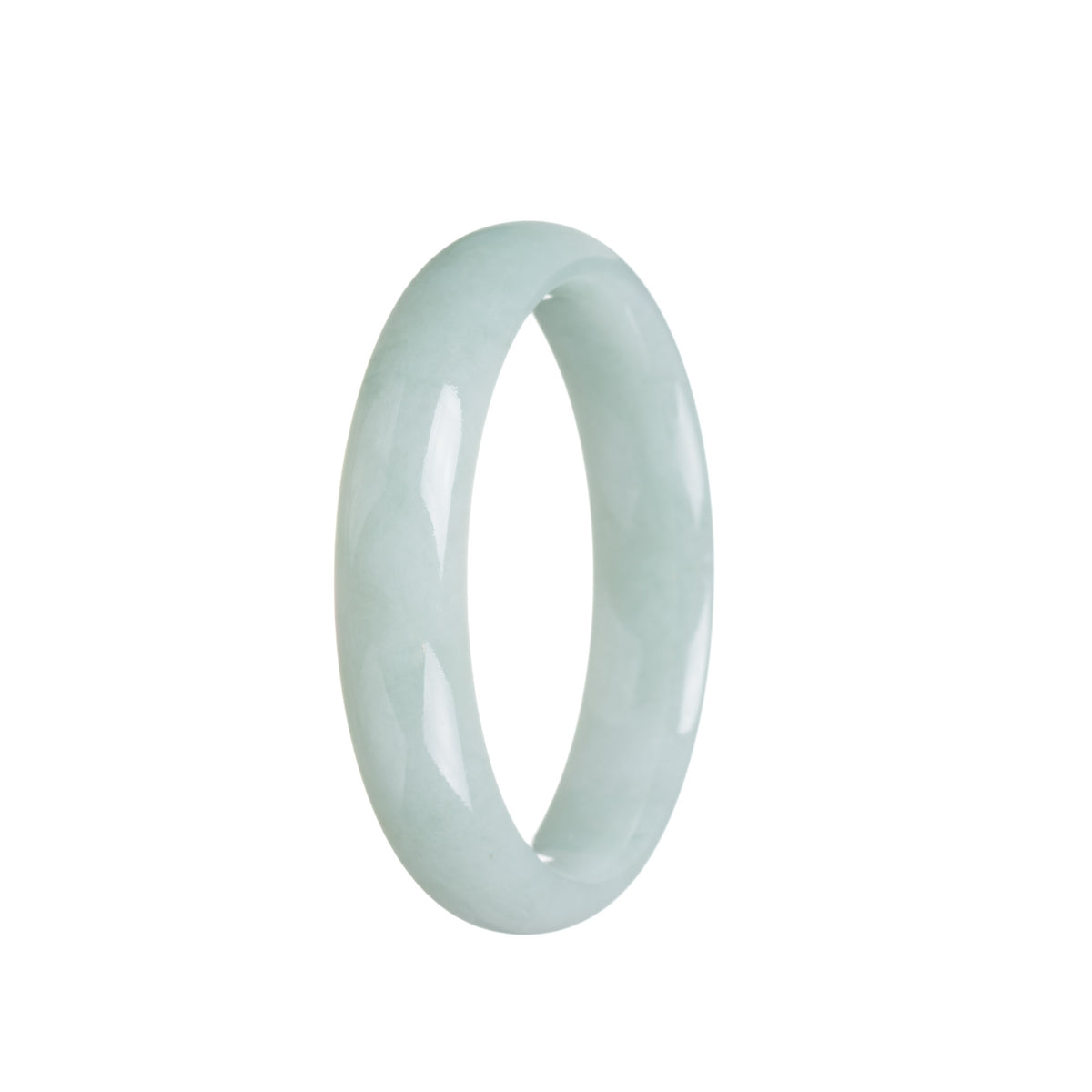 Genuine Grade A Green Jadeite Jade Bangle Bracelet - 56mm Half Moon