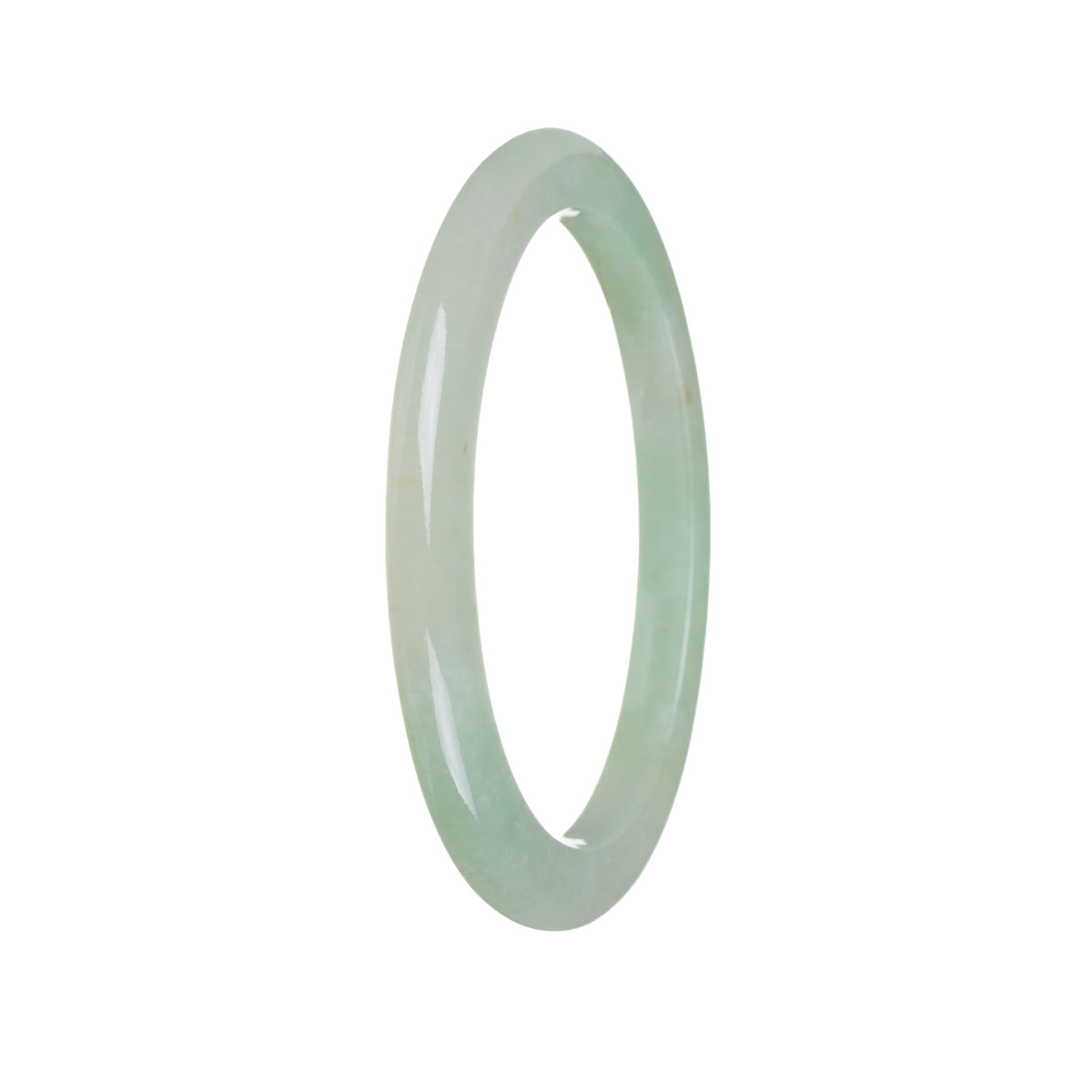 Genuine Natural Green Jadeite Jade Bangle - 57mm Oval