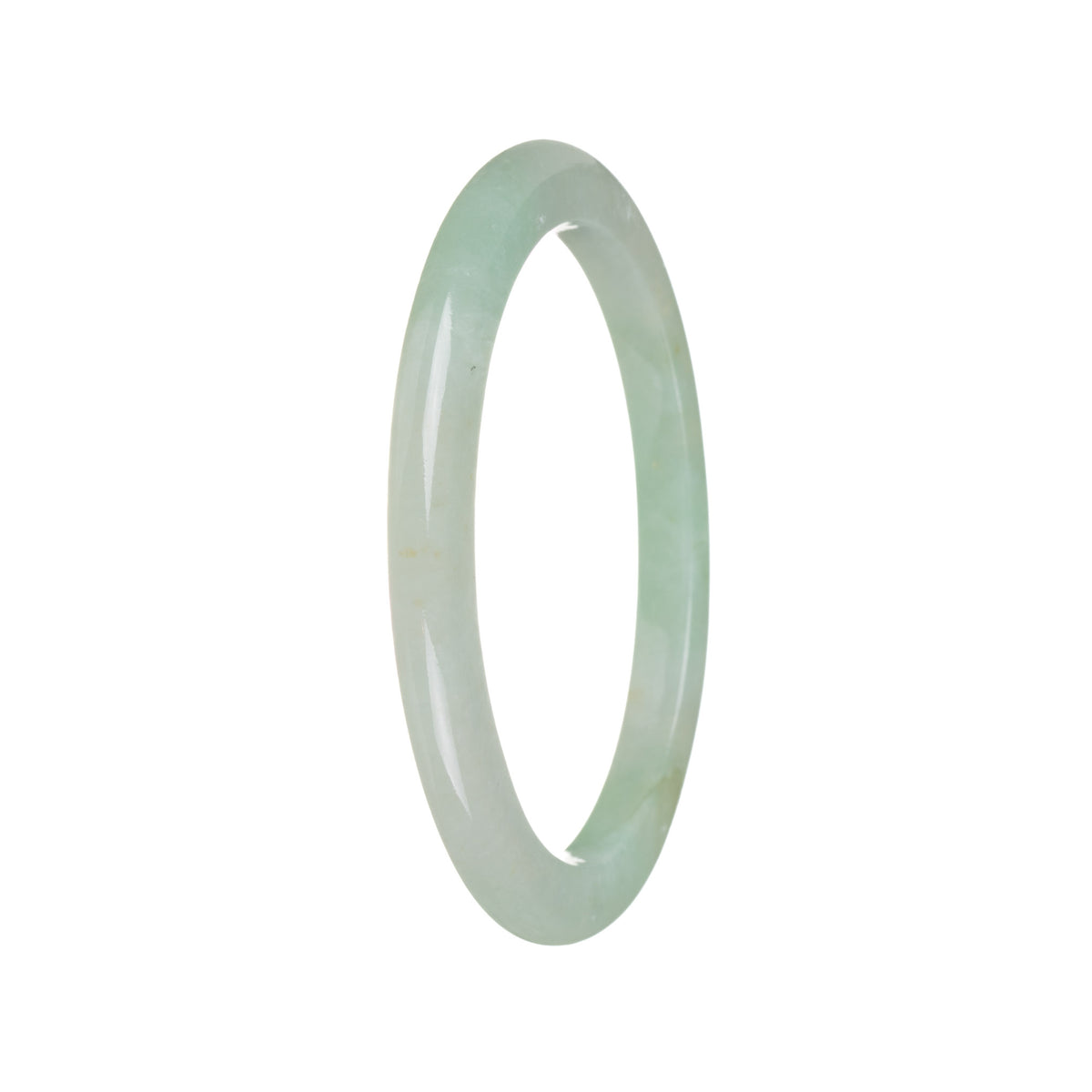 Genuine Natural Green Jadeite Jade Bangle - 57mm Oval