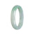 Authentic Untreated Icy Apple Green Burmese Jade Bracelet - 56mm Half Moon