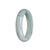 Real Natural Pale Green Burma Jade Bangle Bracelet - 55mm Half Moon