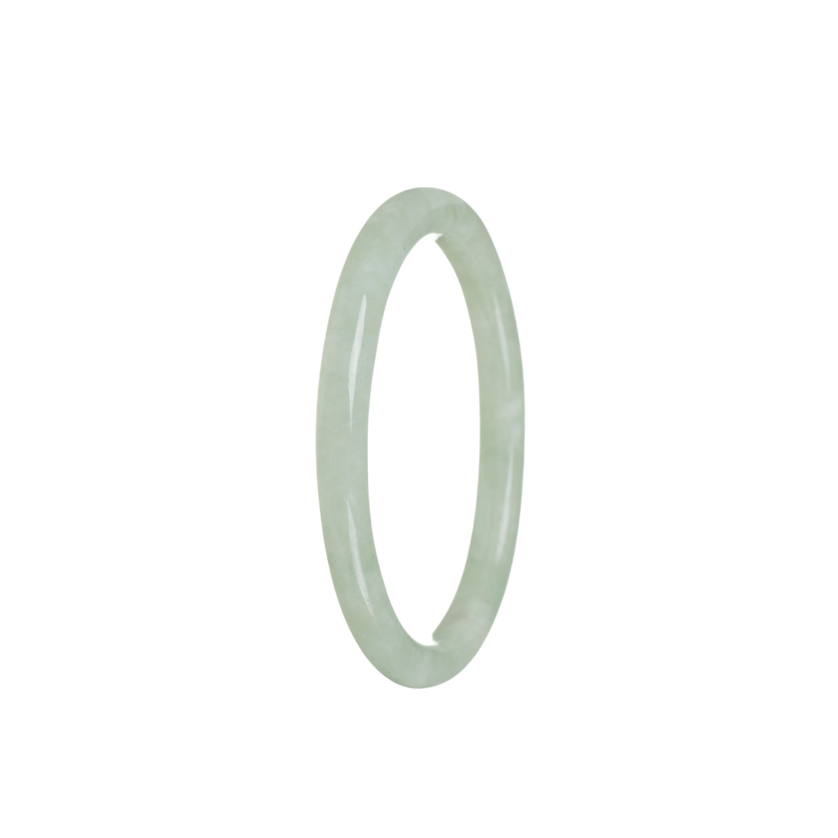 Genuine Grade A Green Burmese Jade Bangle - 52mm Oval